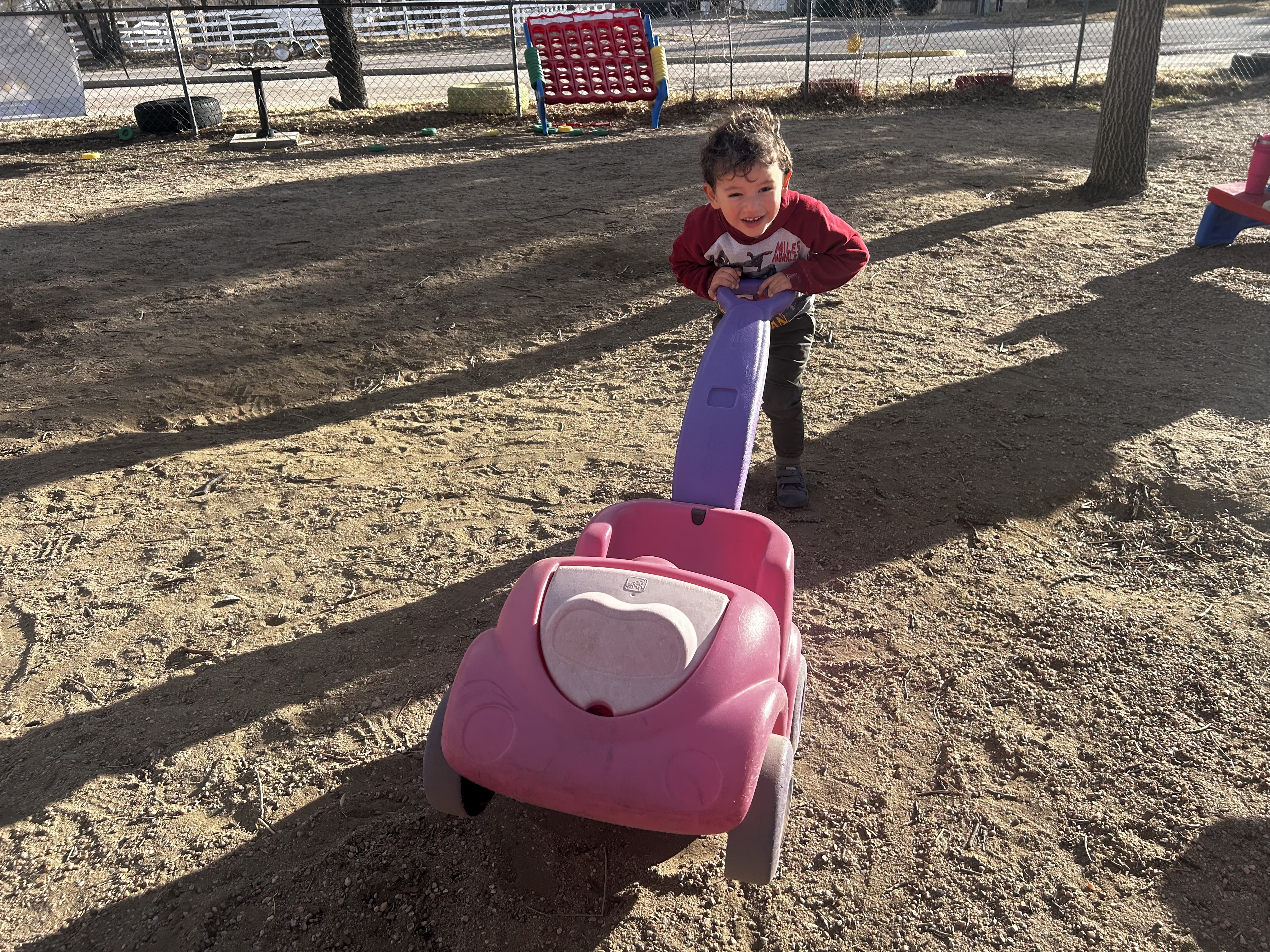 Preschool playing outside